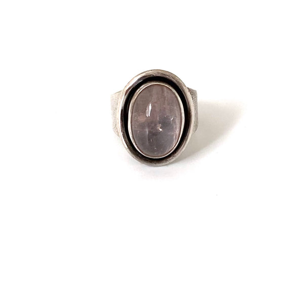 Carl Ove Frydensberg silver & rose quartz ring