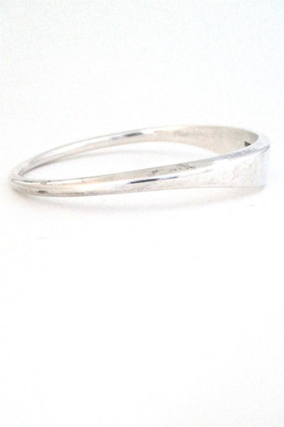 Bent Knudsen Denmark vintage sterling silver Scandinavian modernist heavy bangle bracelet