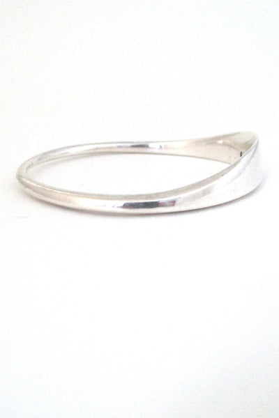 Bent Knudsen Denmark vintage sterling silver Scandinavian modernist heavy bangle bracelet