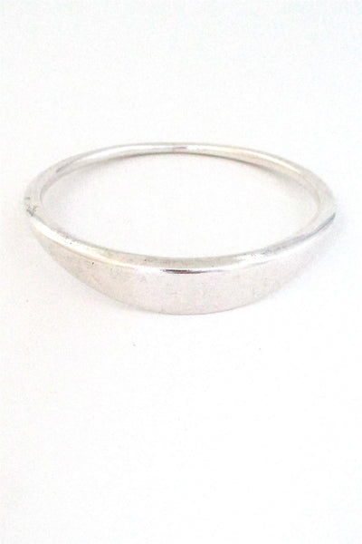 Bent Knudsen Denmark vintage sterling silver Scandinavian modernist heavy bangle bracelet