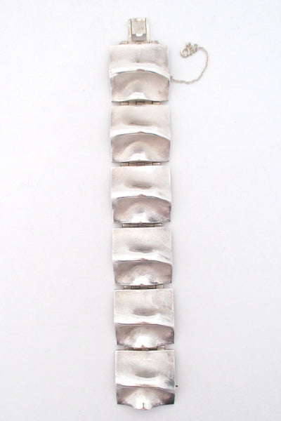 Matti Hyvarinen massive textural silver link bracelet