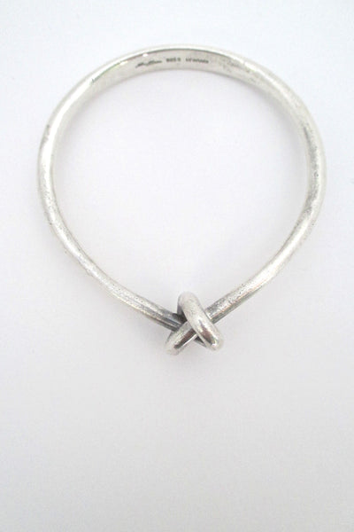 Hans Hansen heavy silver knot bangle bracelet