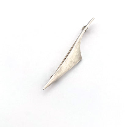 Henry Steig long modernist silver brooch