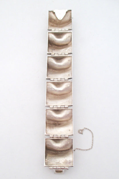 Matti Hyvarinen massive textural silver link bracelet