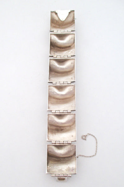 Matti Hyvarinen massive textural silver link bracelet