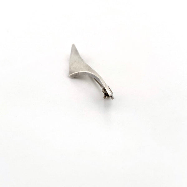 profile Henry Steig USA vintage silver brooch American Modernist jewelry design
