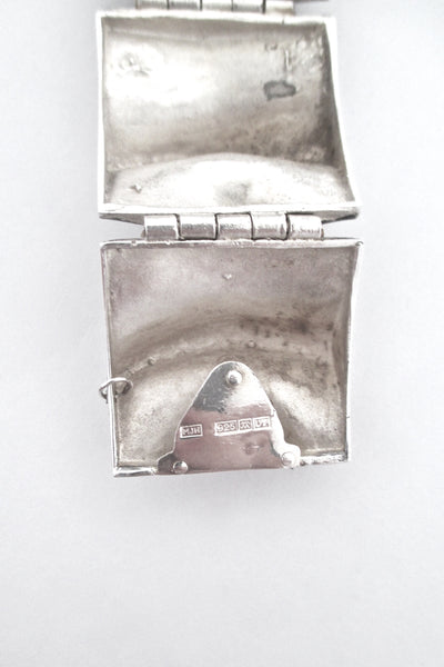 Matti Hyvarinen massive textural silver link bracelet