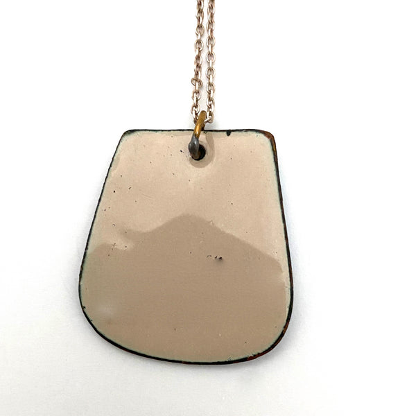 matte enamel cloisonne pendant necklace ~ peace bird