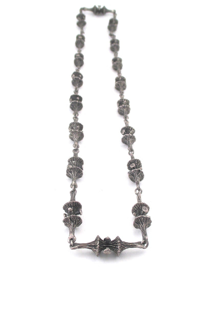 Guy Vidal brutalist 'trumpet lichen' long link chain
