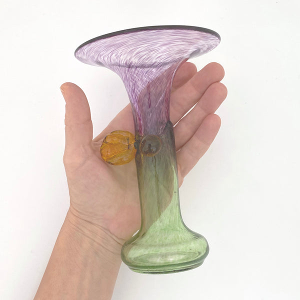 scale Kosta Boda Sweden vintage Artist Collection Wind Pipe vase Bertil Vallien signed
