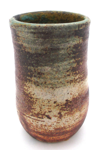 Arabia Finland vintage art pottery unique chamotte glazed vase by Paul Envalds Scandinavian ceramics