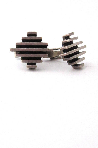 Mexico silver bars cuff links