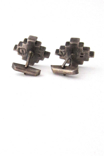 Mexico silver bars cuff links