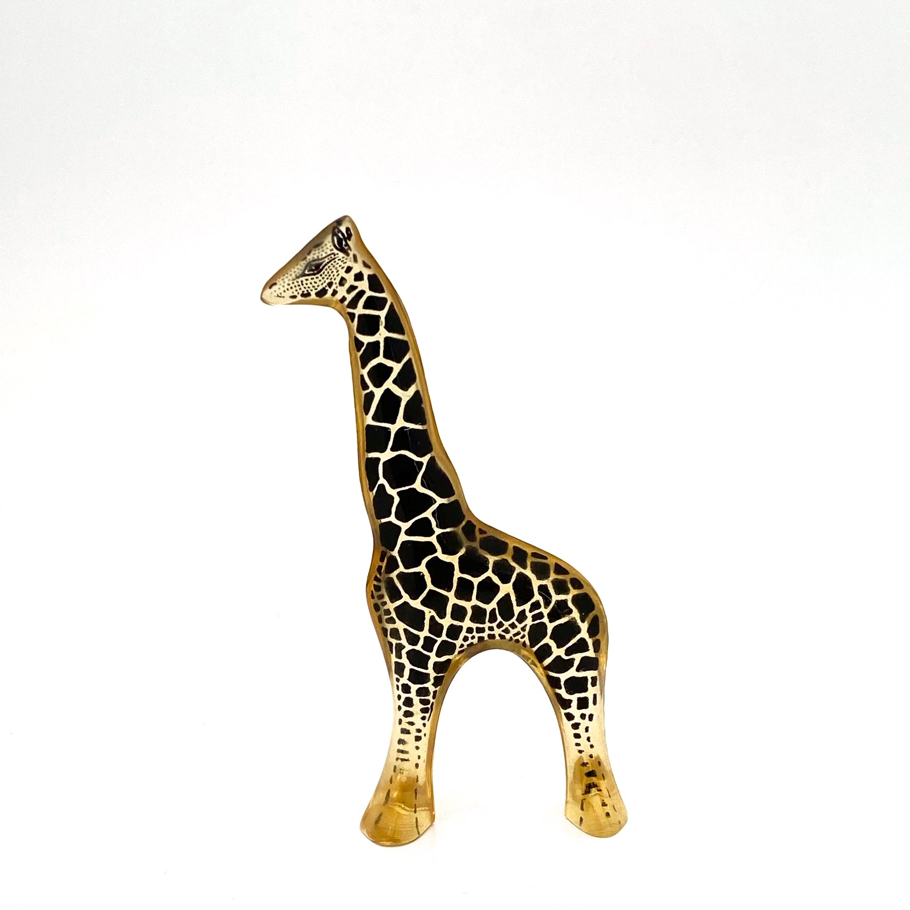 profile Abraham Palatnik Brazil vintage acrylic lucite giraffe sculpture small mid century Modernist design