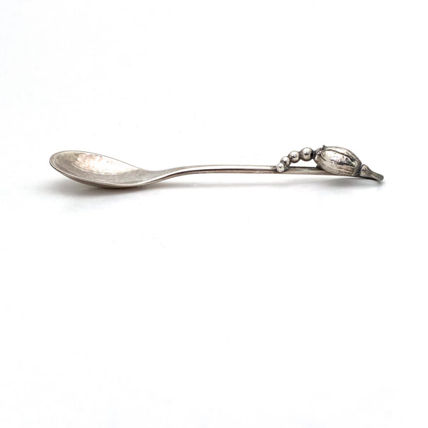 profile Georg Jensen Denmark vintage silver Blossom Magnolia mocha spoon 84 Georg Jensen design