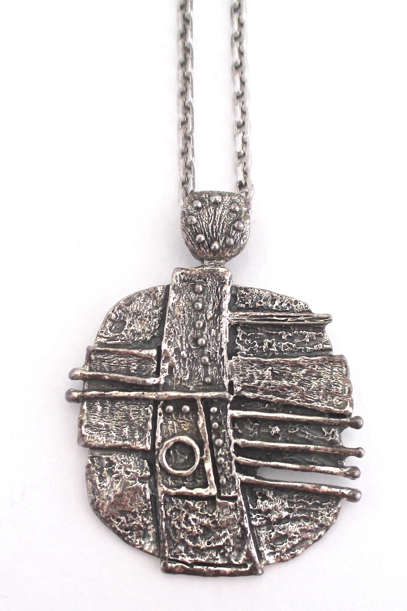 Guy Vidal dots & stripes pendant necklace