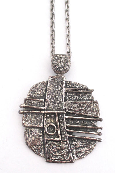 Guy Vidal dots & stripes pendant necklace