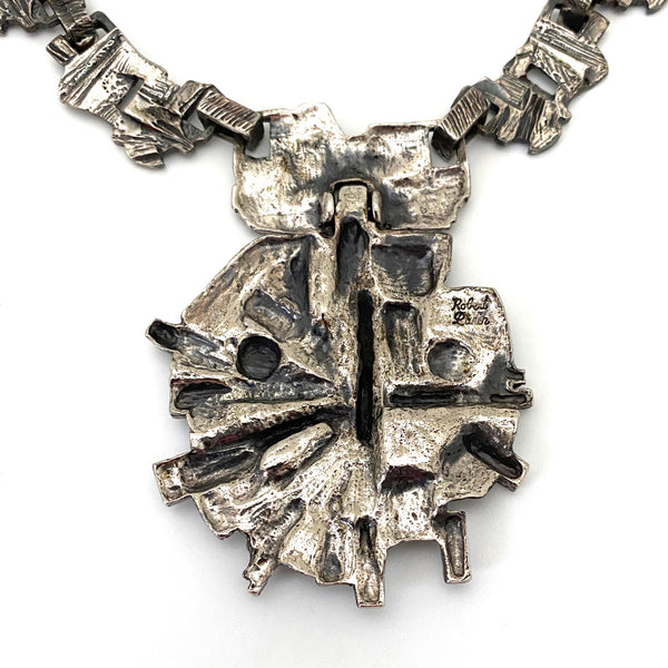 Robert Larin extra bold brutalist pewter necklace