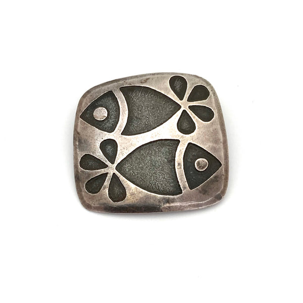 vintage Modernist fish brooch