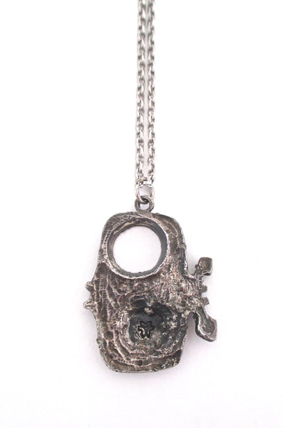 Guy Vidal little fish pewter pendant necklace