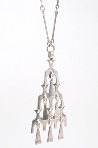 profile David Andersen Norway vintage Scandinavian Modern kinetic silver pendant necklace