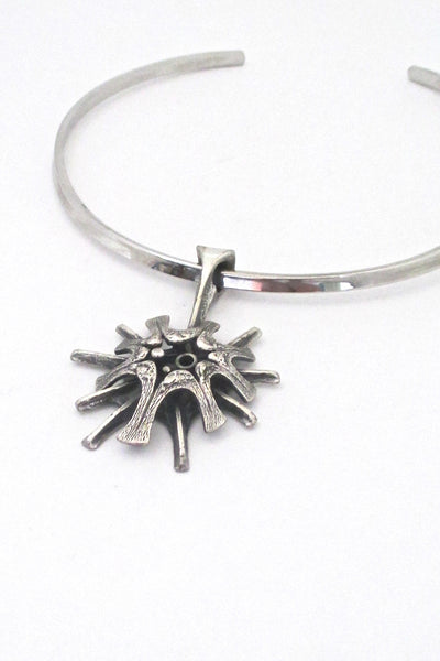 Guy Vidal layered starburst pendant & choker