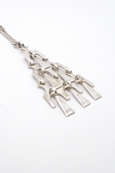 David-Andersen kinetic silver pendant on original long link chain