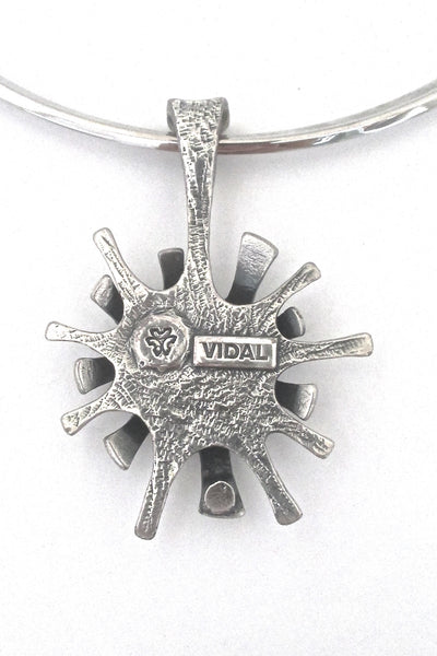 Guy Vidal layered starburst pendant & choker