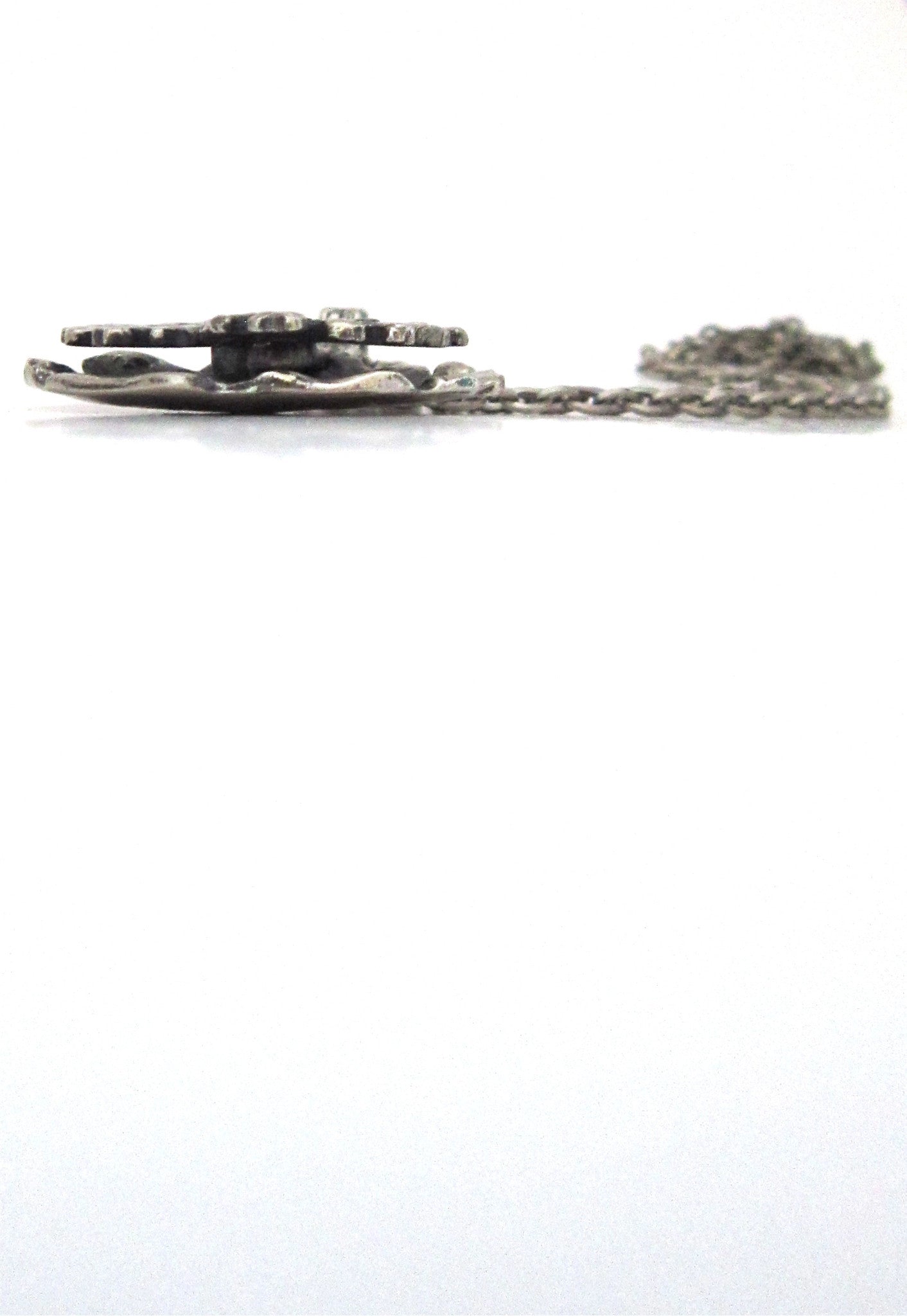 Robert Larin layered lichen pendant