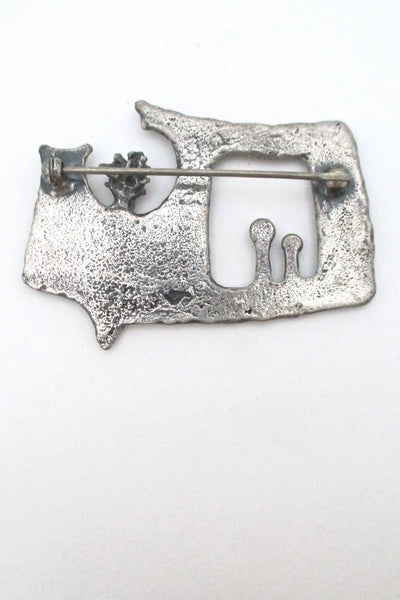 Guy Vidal openwork 'urchin' brooch