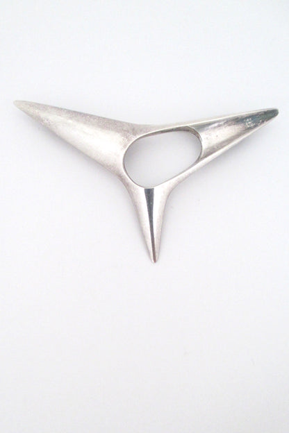 Georg Jensen large silver brooch #342 by Henning Koppel