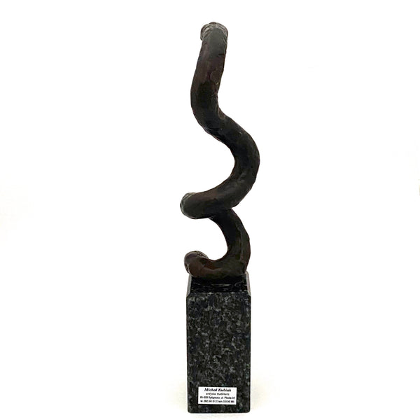 Michal Kubiak bronze serpent sculpture ~ granite base