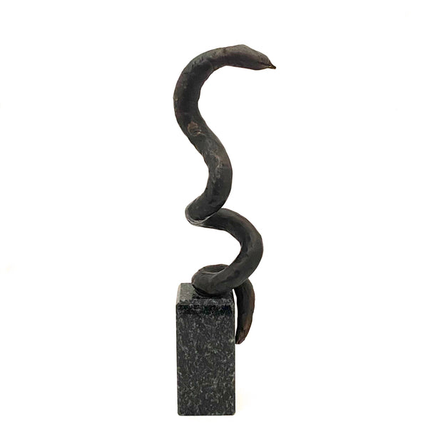 Michal Kubiak bronze serpent sculpture ~ granite base