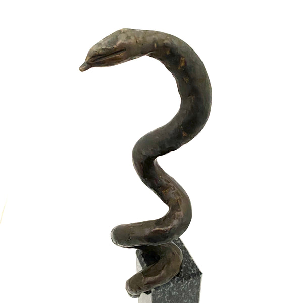 Michal Kubiak bronze serpent sculpture ~ granite base