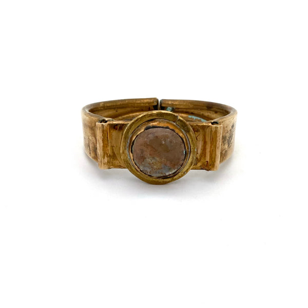Rafael Canada brass clamper bracelet ~ clear