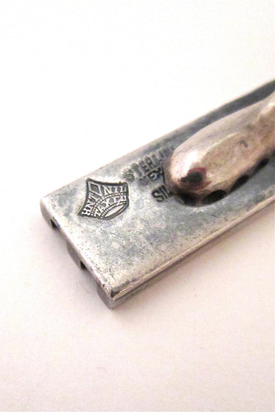 Antonio Pineda silver bars tie bar