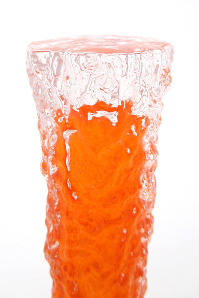 Whitefriars tangerine small 'bark' vase
