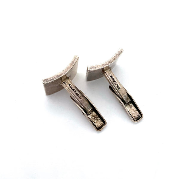 Allan Adler Modernist square silver cufflinks