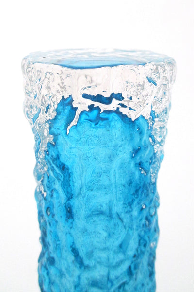 Whitefriars kingfisher blue small 'bark' vase