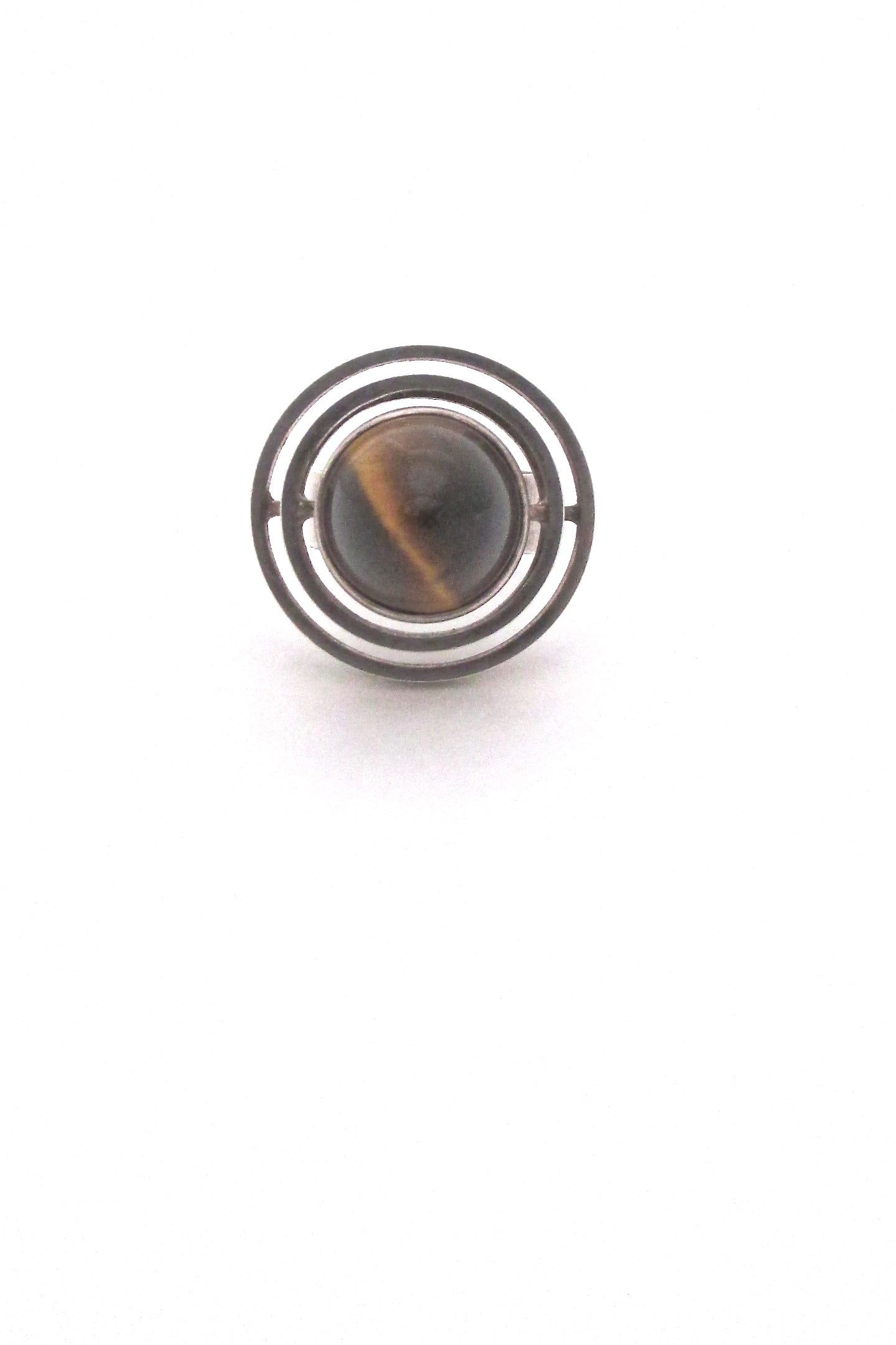 Niels From large vintage silver & tiger eye ring