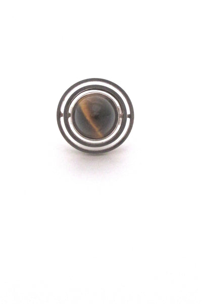 Niels From large vintage silver & tiger eye ring