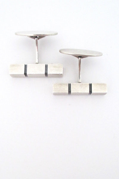 top Niels Erik From Denmark vintage Modernist silver cufflinks