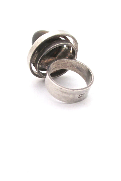 Niels From large vintage silver & tiger eye ring