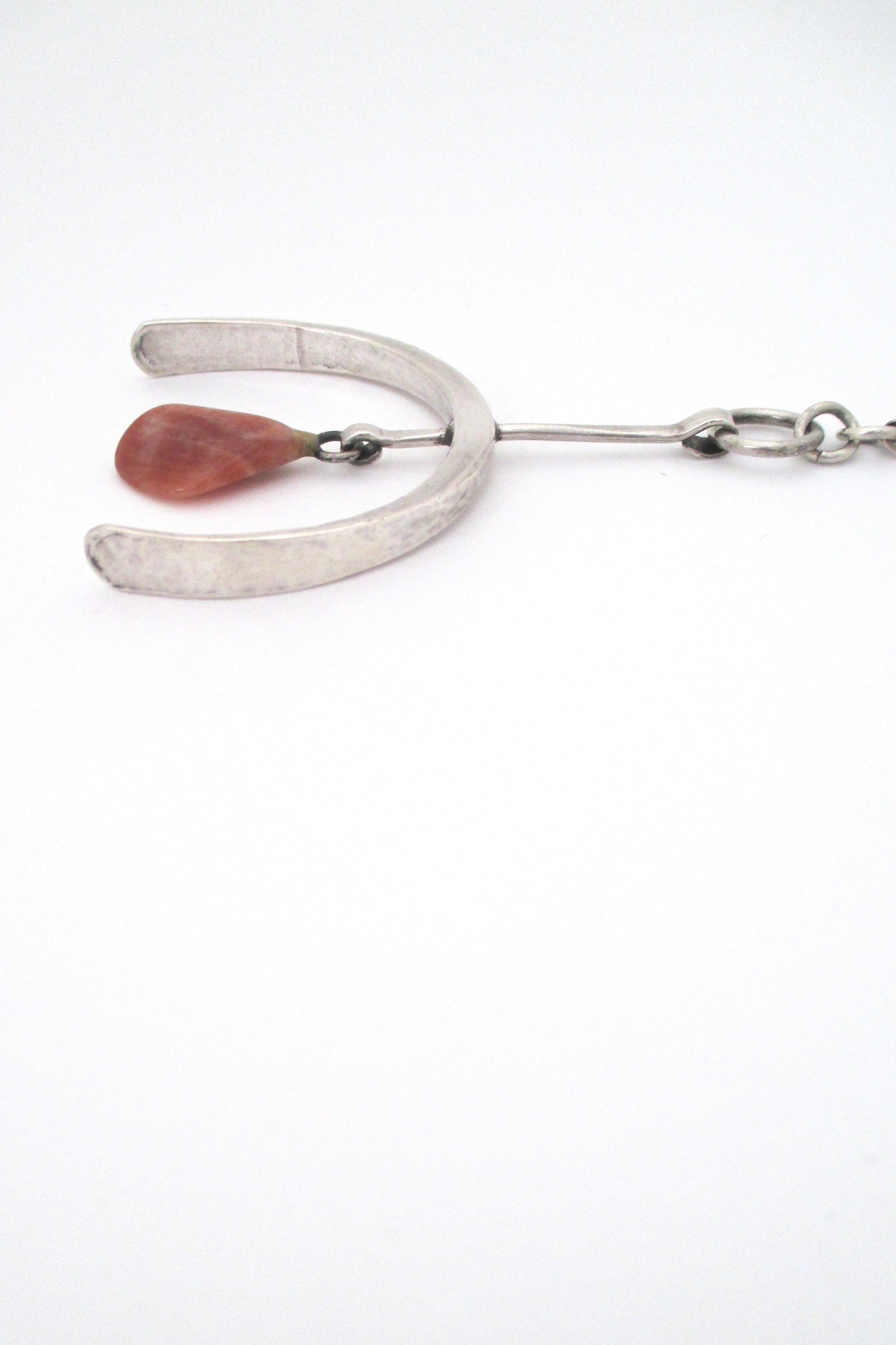 profile Plus Studios Norway Design Anna Great Eker large vintage kinetic silver stone pendant necklace