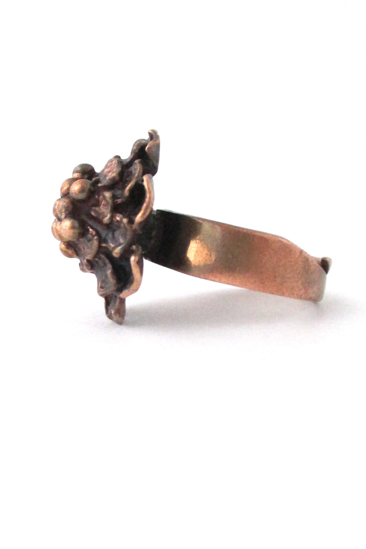 Hannu Ikonen Finland vintage Scandinavian bronze ring