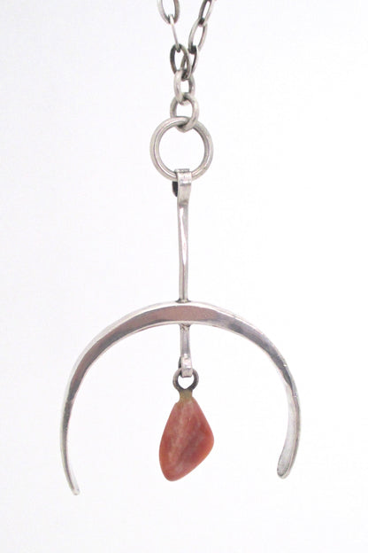 detail Plus Studios Norway Design Anna Great Eker large vintage kinetic silver stone pendant necklace