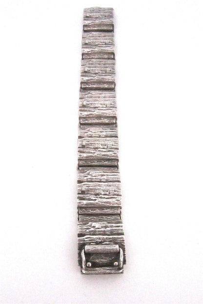 Knud V Andersen textured silver 'bark' bracelet