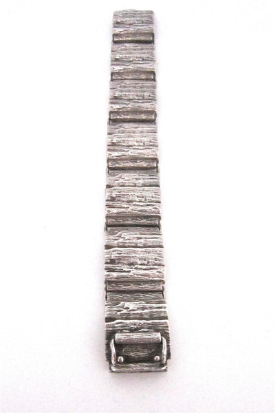 Knud V Andersen textured silver 'bark' bracelet