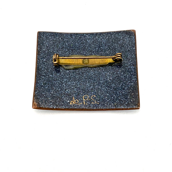 de Passille-Sylvestre Canada Modernist copper enamel brooch