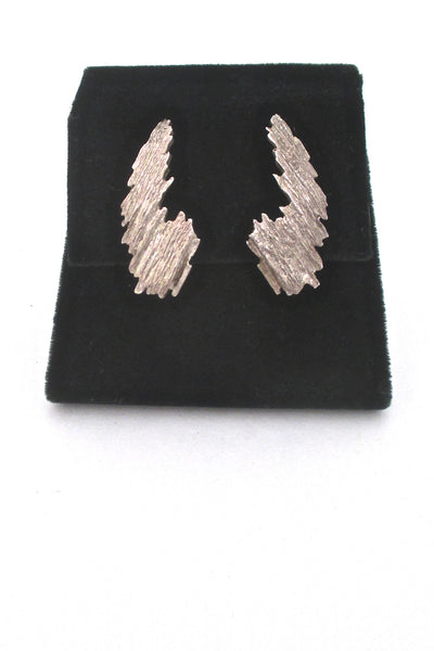 Knud V Andersen for Anton Michelsen 'Bark' ear clips